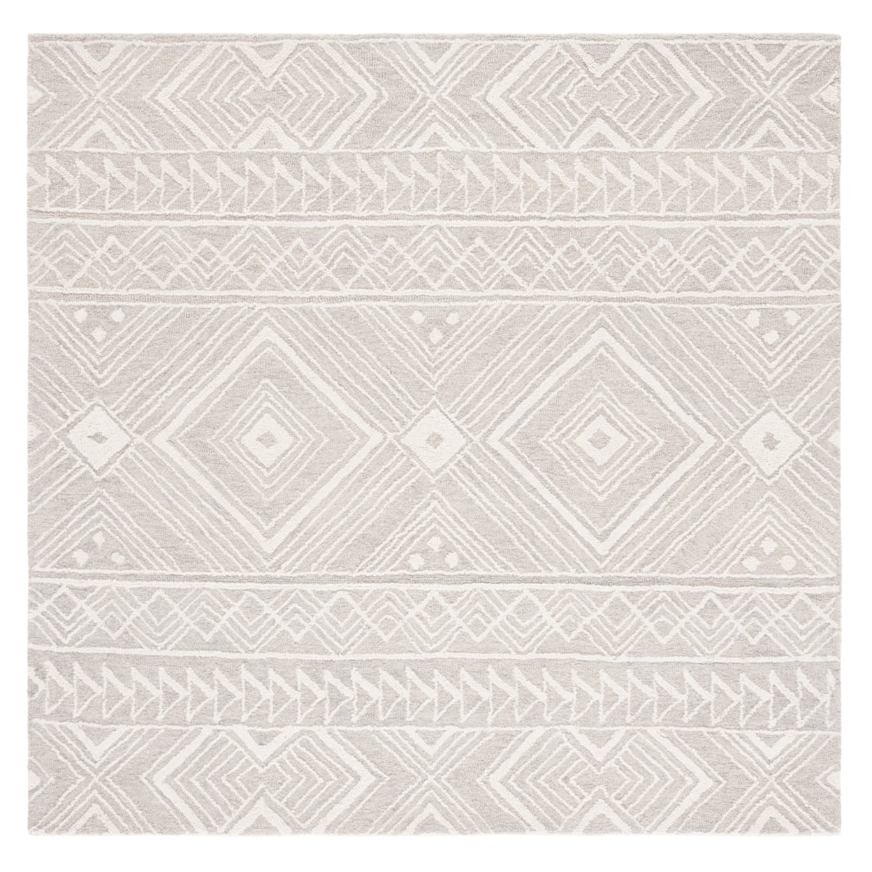 SAFAVIEH Metro Padraic Medallion Area Rug, Light Grey/Ivory, 4' x 6'