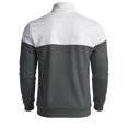 thumbnail image 6 of IAJDKMEK Men's Quarter Zip Pullover Sweater - Stand Collar Color Block Pullover for Men with Loose Fit and Front Zipper for Sports and Casual Daily Wear,White M, 6 of 8