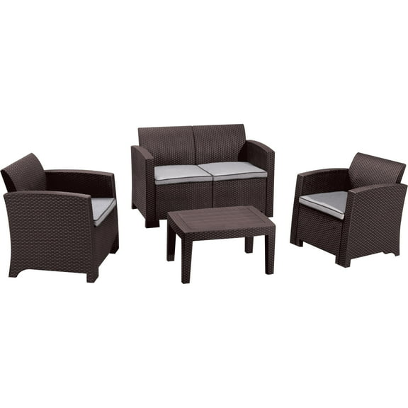 Duramax Patio Furniture Cedarrattan Sofa Set-Medium Brown