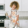thumbnail image 4 of Brown Mushroom Flower Light Pattern Kids Aprons for Girls and Boys,Adjustable Neck Strap Toddler Aprons for Kids Cooking Baking, 4 of 6