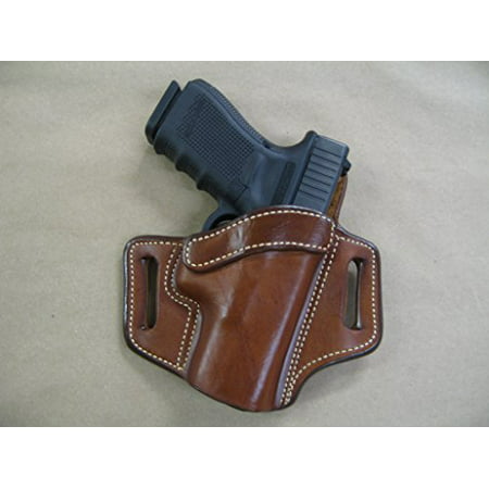Azula OWB Leather 2 Slot Molded Pancake Belt Holster for Glock 19, 23, 32 CCW TAN