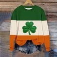 thumbnail image 2 of Womens St Patricks Day Sweatshirts Crew Neck Loose Holiday Green Print Shirts Casual Comfy Pullover Tops (XL, Green 1), 2 of 7
