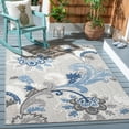 thumbnail image 4 of SAFAVIEH Cabana Lowell Floral Indoor/Outdoor Area Rug, Grey/Blue, 5'3" x 7'7", 4 of 18