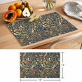 thumbnail image 6 of Botanical Birds Placemats Set of 8 Art Abstract Leaves Blue Place Mats Indoor Wipeable Table Mats Washable Cloth Dining Table Placemats for Kitchen Holiday Party Home Decor 13x19 Inch, 6 of 9