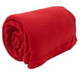 thumbnail image 4 of 24 Pack of Bulk Wholesale 80"L x 60"W Solid Color Fleece Throw Blankets for Fall, Winter, Spring, Summer, Men, Women, Children, Homeless, Charity Donation Drives in Red, 4 of 7