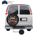 thumbnail image 4 of KAKALAD Funny Raccoon Red Sunglasses 01 Spare Tire Cover Universal Vehicle Accessories Buckle Car Tools 15”in, 4 of 6