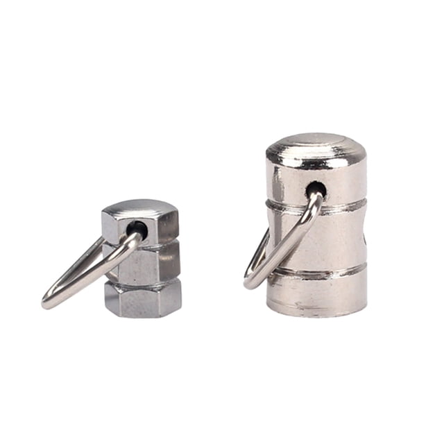 Banjo Strap Lock Buttons for Guitar Use Silver Metal Ensures Sturdy Secure Locking Position Easy to Mount Small and Large Size