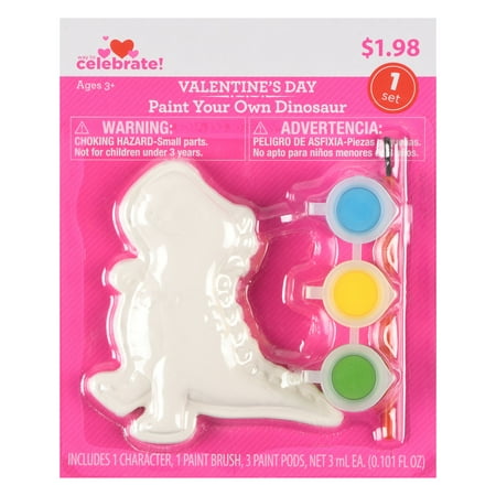 Way To Celebrate Valentine's Day Paint-Your-Own Dino