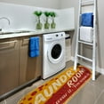 thumbnail image 2 of Ottomanson Non-Slip Rubberback Text 2x5 Laundry Room Runner Rug, 20" x 59" Oval, Red/Yellow, 2 of 7