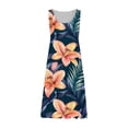 thumbnail image 4 of Robe de Plage Moulante Sans Manches à Col Rond à Imprimé Floral pour Femmes, 4 of 6