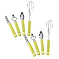 thumbnail image 1 of Oleegame 2PC Kitchen Utensils Set Household Kitchen Gadgets 4 Set Stainless Steel Egg Beater Paring Lifting Dish Fish Scale S Yellow, 1 of 7
