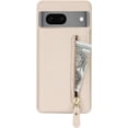 thumbnail image 6 of for Google Pixel 7 Case with Card Holder for Women, for Google Pixel 7 Phone Case Wallet with Credit Card with Ring Kickstand Zipper Shockproof Slim Stand Case - Warm White, 6 of 13