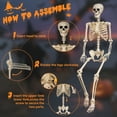 thumbnail image 5 of 5.4 ft Halloween skeleton decoration, with movable joints, flexible skeleton for poses, scary skeleton suitable for indoor and outdoor Halloween decorations, haunted houses, courtyards, cemeteries., 5 of 8