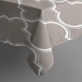 thumbnail image 3 of Brown Geometric Quatrefoil Pattern Rectangle Tablecloth 60"x84",Waterproof Polyester Rectangle Table Cloth, Wipeable Spillproof Polyester Tablecloth for Dining, Camping, Indoor and Outdoor, 3 of 5