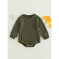 thumbnail image 2 of Fortune Baby Boys Knit Sweater Fall Infant Crewneck Waffle Sweatshirt Jumpsuits, 2 of 9