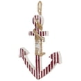 thumbnail image 6 of Northlight Striped Nautical Anchor with Rope Hanging Wall Decoration - 25" x 12.5 - Red and White, 6 of 9