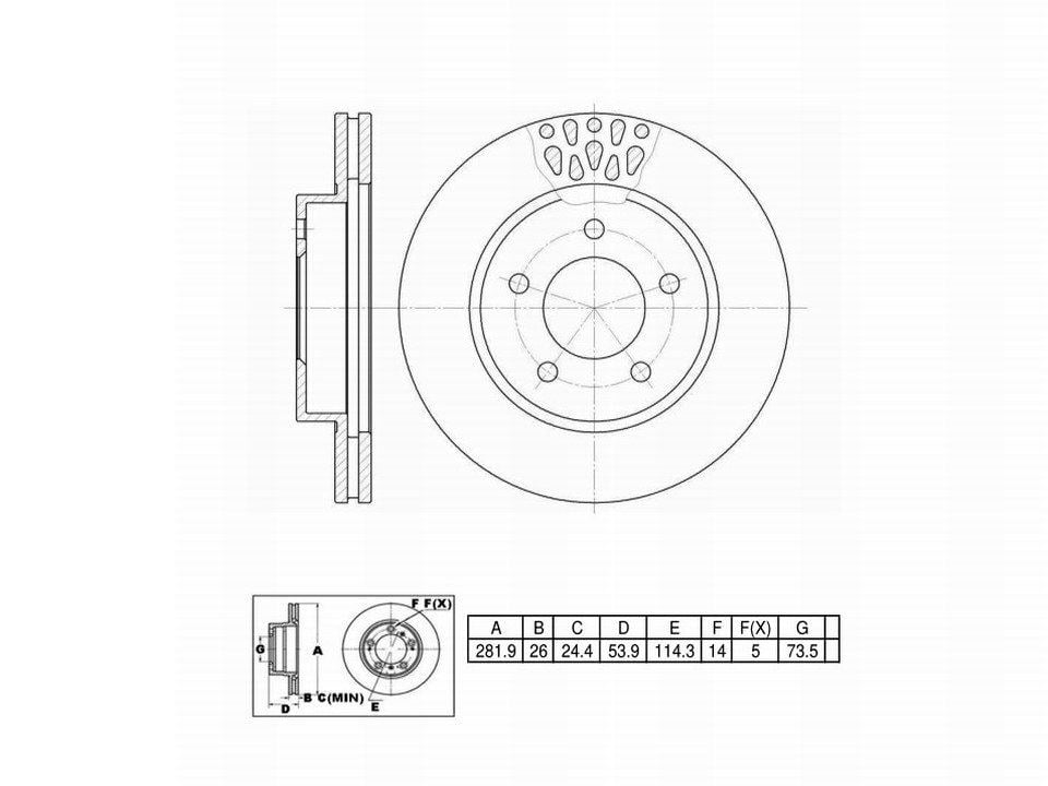 Winstop Brake Rotor, Front WS232872, Dodge Intrepid 2000-1998