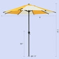 thumbnail image 5 of Abba Patio 9ft Outdoor Patio Umbrella w/ Push Button Tilt and Crank, 8 Ribs, Yellow & Cream, 5 of 6