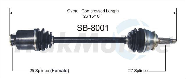 Front Complete CV Joint Axle Shaft LH Driver or RH Passenger Side for Forester 
