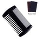 thumbnail image 2 of Peine para bigote de 14 dientes con estuche de cuero Kit de bolsillo para el cuidado de la barba de madera con dientes finos y gruesos de doble acción Funciona perfectamente con aceite y, 2 of 8