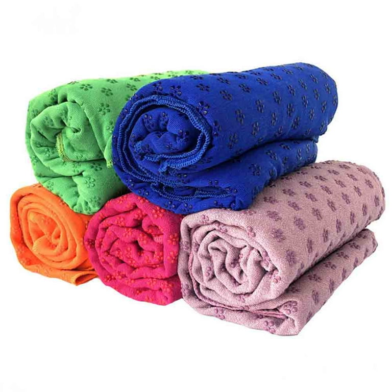 Non-Slip Yoga Towel with Bag - Yoga Towel Mat for Hot Yoga, Bikram and  Pilates - Hot Yoga Towel，Purple
