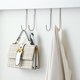 thumbnail image 3 of 2 Piezas Gancho para Puerta de Ducha, Ganchos para Puerta, Colgador para Toallas de Té, Gancho para Ropa de Baño, Gancho Adhesivo para Pared, Colgador para Toallas de Cocina, Autoadhesivo sin Gancho, 3 of 5