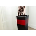 thumbnail image 5 of Green Floral Crafts 27-inch Tapered Tall Floor Vase Handcrafted for Dried Flower Branches Artificial Floral Arrangements Ideal Home Office Party and Living Room Decoration, Black with Red Accent, 5 of 7