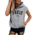 thumbnail image 1 of Sweat à Capuche Mode Grande Taille pour Femmes - Blouse Ample à Manches Courtes avec Design Décontracté Col en V, 1 of 4