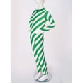 thumbnail image 5 of iiniim Girls Christmas Jumpsuit Long Sleeve Striped Gymnastic Unitard Bodysuit Green 14, 5 of 8