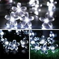 thumbnail image 2 of 2 Pack Solar Flower String Lights Outdoor 50 LED 23 FT, Juhefa Waterproof Fairy Light, Cherry Blossoms Lights for Christmas Tree, Patio, Garden, Fence, Bush Decorations (White), 2 of 7