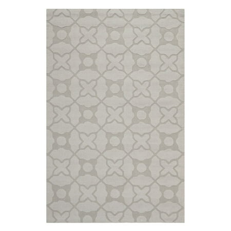 SAFAVIEH Impressions Richmal Geometric Wool Area Rug  Silver  6  x 6  Square Impressions Rug Collection. High/Low Pile Area Rugs. The Impressions Collection features finely crafted  high-low pile area rugs. Each is made with a plush  luxurious New Zealand wool pile for brilliant  color on color tones and high-touch texture. Impressions area rugs radiate modern character that will enliven the decor of any room of your home. Available in a wide selection of colors  designs and sizes  including hallways runner or foyer rugs.