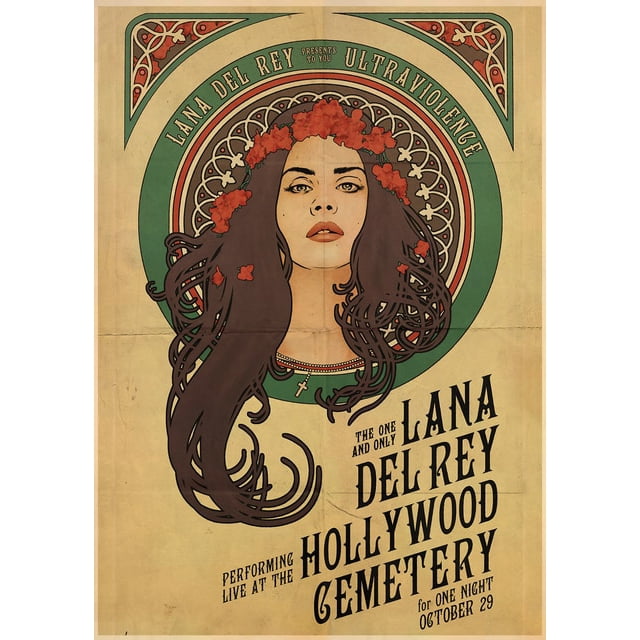 Singer Lana Del Rey Vintage Posters Born To Die Retro Kraft Paper Sticker DIY Room Bar Cafe Decor Gift Print Art Wall Paintings