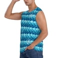 thumbnail image 3 of Haiem Men's Pearlescent Scales Print Tank Tops Summer Sleeveless Cut Off Workout T-Shirts Fitness Vest Athletic Undershirts-Small, 3 of 8