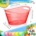 thumbnail image 2 of 6 Pcs Plastic Ice Buckets Bulk with Handles 4.5L Oval Storage Tub Large Capacity Ice Drink Bucket for Halloween Party Bar Wine Beer Champagne Beverage Bottle Cooler(4.5 L,Multicolor), 2 of 14