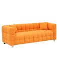 thumbnail image 7 of 80 Inch Polyester Blend Sofa, Modern Tufted Upholstered Couch for Living Room, Orange, 7 of 7
