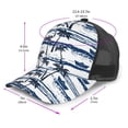 thumbnail image 2 of Lsque Palm Tree Printed Trucker Hat - Baseball Cap for Men Women - Breathable Mesh Side, Adjustable Fit - for Casual Wear, 2 of 7