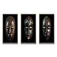 thumbnail image 2 of Designart "Traditional African Mask Ethnically Crafted IX" African Tribal Framed Wall Art Set Of 3 - Black African Tribal Frame Gallery Wall Set For Home Decor, 2 of 7