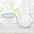 thumbnail image 4 of Unique Bargains 1 Pc Collapsible Cups Portable Medium Folding Cup Bears Design Folded Height 1.4cm Camping Water Cup 270ml Transparent White, 4 of 5