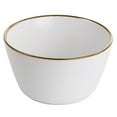 thumbnail image 4 of Elama Arthur 16 Piece Stoneware Dinnerware Set in Matte White with Gold Rim, 4 of 8