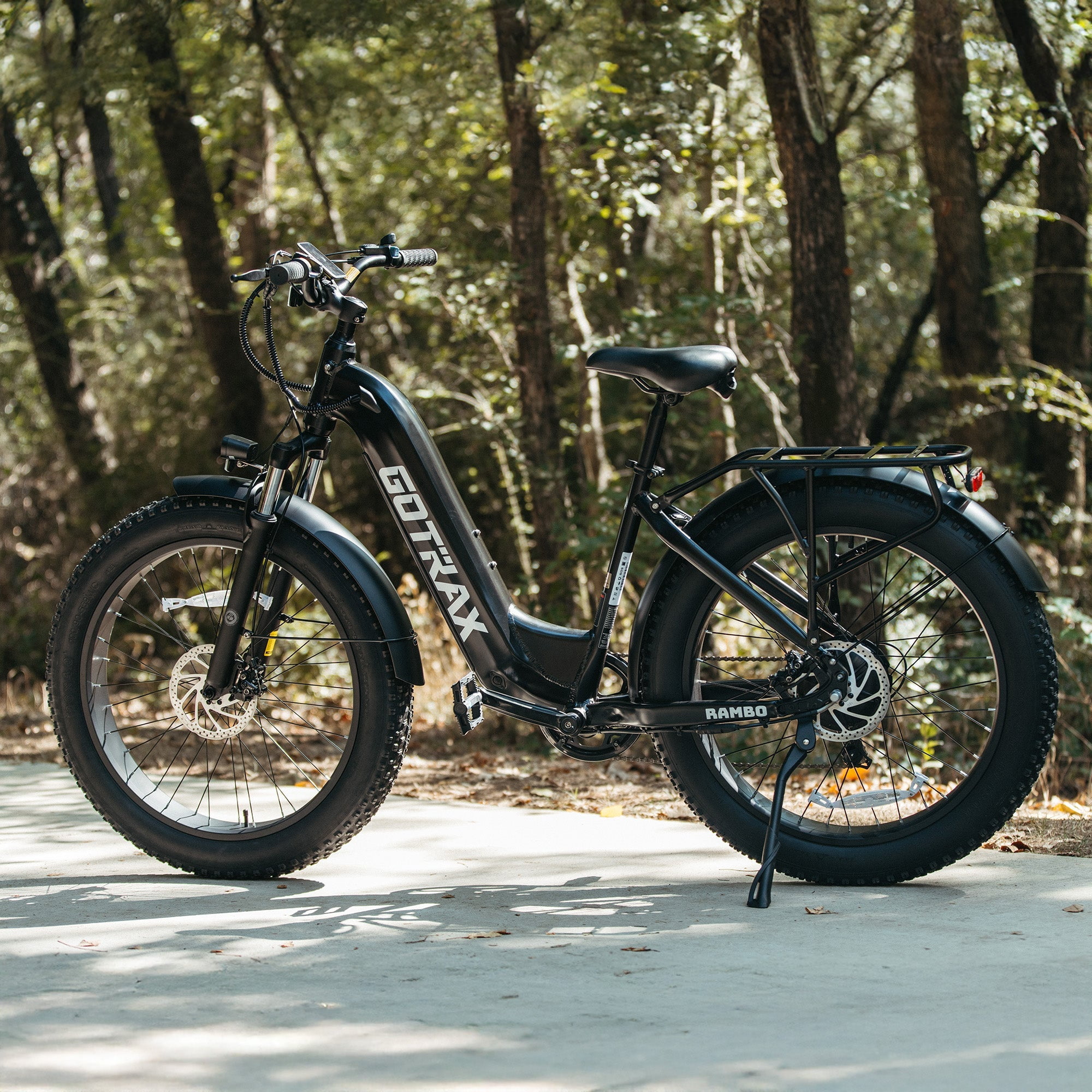 GOTRAX Rambo 500W Fat Tire Electric Bike for Adults,25-Mile Range, 4" off-road Tires, 7-Speed, LED Headlight