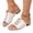 Beige, variant on Party-Ready Footwear, Everyday Dressy Sandals, Women's Summer Slide Sandals Fashionable Open Toe Flat Beach Sandals With Metallic Comfortable Casual Footwear, Black 7.5