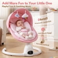 thumbnail image 3 of Babyeap Baby Swing for Infants, Electric Swing with Remote Control,5 Sway Speeds,Built-in Music,Pink, 3 of 10