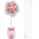 thumbnail image 1 of Ventilador de Clip Recargable por USB con Diseño de Flores, Rotación de 360° y Luces LED, Ideal para Cochecito de , Camping, Color Rosa., 1 of 5