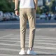 thumbnail image 4 of Pantalones de traje masculino de sastrería social 9 Pantalones de verano recortados para hombre Ropa de negocios negra china para hombre Oferta Reseñas coreanas Muchas, 4 of 5