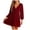 Red, variant on Women's Twist Mini Dress Cocktail V Neck Long Sleeve Party Holiday Dresses A Line Wedding Guest Short Dress (Red, M)