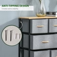 thumbnail image 5 of 8-Drawer Dresser, 3-Tier Fabric Storage Tower Organizer Unit, Steel Frame, Bedroom, Hallway, Light Grey, 5 of 9