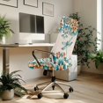 thumbnail image 3 of FKELYI Office Chair Cover Anti-Dust Computer Chair Slipcover Bohemian Floral Dragonfly Print Washable Stretch Fabric Swivel Chair Covers for Office Home Decoration, Small, 3 of 6