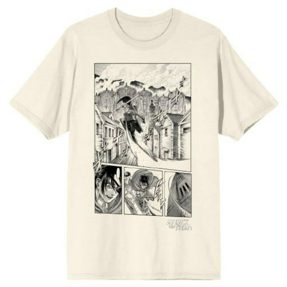 T-Shirt Beige à Panneaux Manga Attack On Titan Hange Zoe.