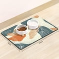 thumbnail image 2 of Dog Food Mat, 16"X24"Boho Dog Mat for Food and Water, Absorbent Dog Cat Bowl Mat Protect Floors, Cute Pet Food Mats for Dog Cat, Anti-Slip Rubber Pet Feeding Mat, Tropical Leaves Pet Placemat, 2 of 4