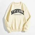 thumbnail image 3 of Fall Sweatshirts for Women 2025 Nashville Tennessee Sweatshirt Long Sleeve Crewneck Graphic Sweatshirt Pullover Tops, 3 of 5